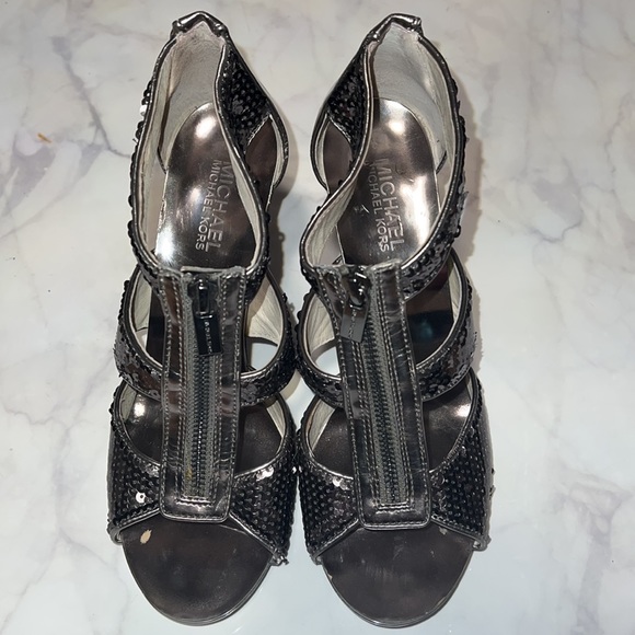 Michael Korea Sequin Metallic Heels - Picture 2 of 8